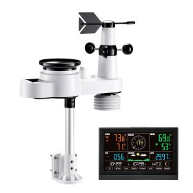 5-in-1 Wireless Weather Station 7.5 in Display Indoor Outdoor Thermometer Sensor