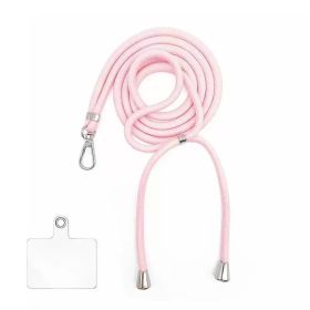 Phone Straps Durable Wrist Lanyard Keychain Camera ID Card Gym USB Badge Cord Hanging Rope (Color: Pink)