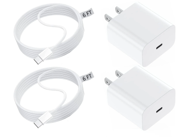 For Apple Phone Fast Charger 2Pack Type C Fast Charger Plug Adapter 6ft USB - C To Lightning Cable Cord For Apple Phone 16 1514 13 13 Pro 12 Pro (Option: IPhone-2Pack 2Charging head)