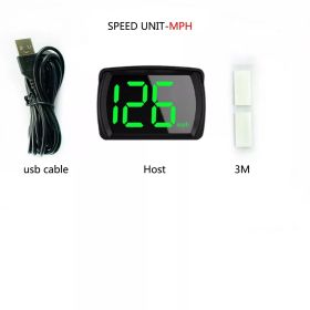 2024 New HUD Car Head-up Display MPH Speed Display 3-inch Multi-function LCD MPH Dashboard (Option: W13228207)
