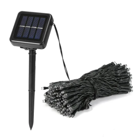Solar String Lights LED Solar Power Fairy String Light 22M (Color: Black)